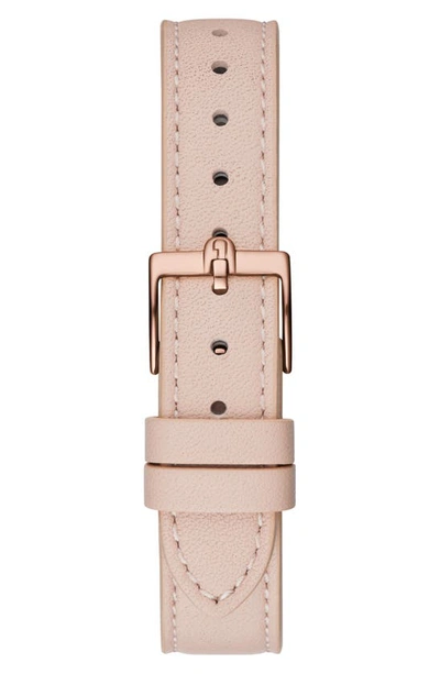 Shop Furla Logo Links Leather Strap Watch, 36.5mm In Rose Gold/ Rose Gold/ Beige