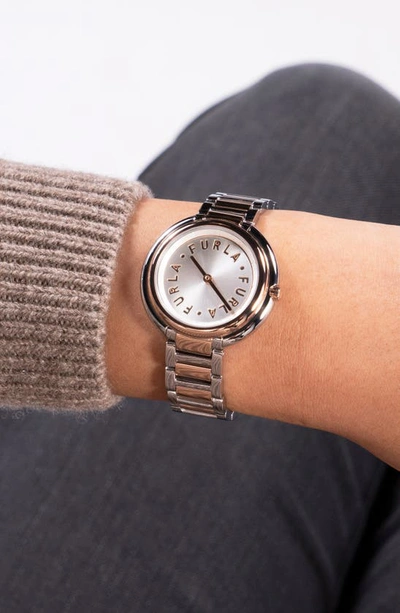 Shop Furla Icon Shape Bracelet Watch, 34mm In Two Tone/ Silver/ Two Tone