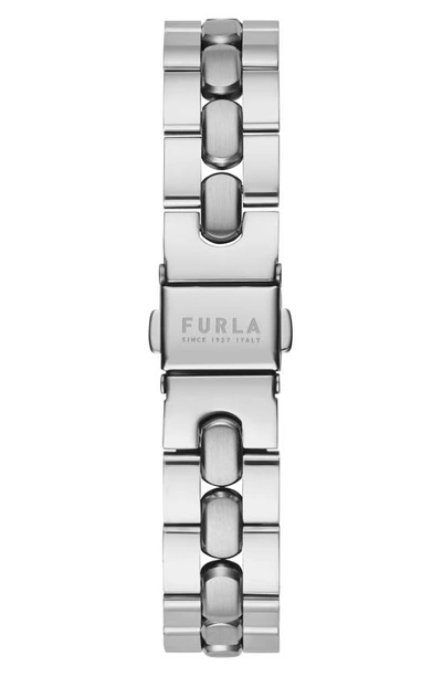 Shop Furla Logo Links Bracelet Watch, 36.5mm In Silver/ Silver/ Silver