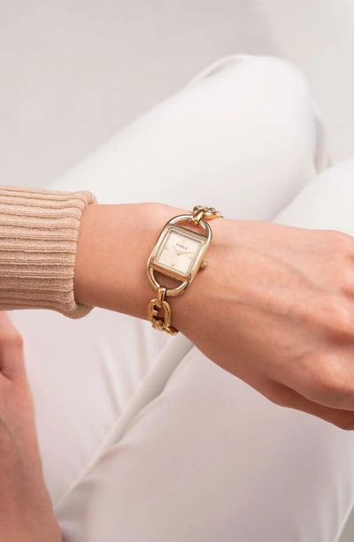 Shop Furla Square Bracelet Watch, 24mm In Gold/ Champagne/ Gold