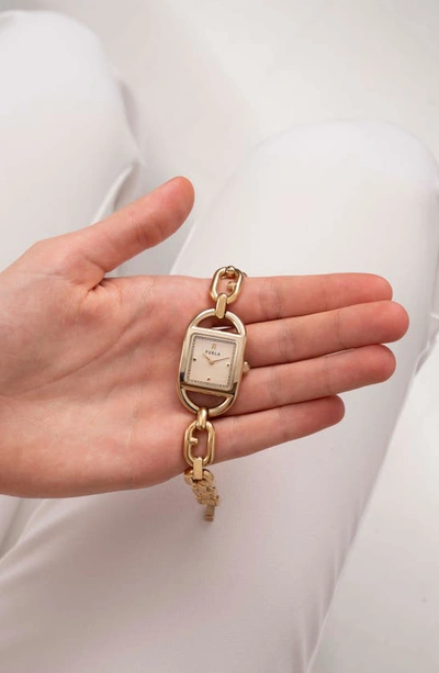 Shop Furla Square Bracelet Watch, 24mm In Gold/ Champagne/ Gold