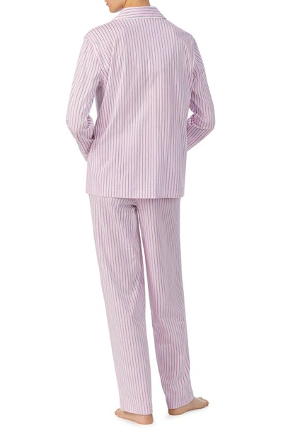 Ralph Lauren Stripe Organic Cotton Pajamas In Pink Stripe