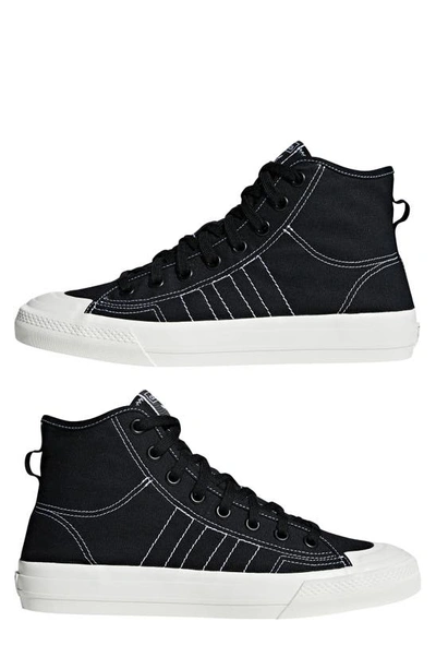 Shop Adidas Originals Nizza Rf Hi Lifestyle Sneaker In Black/ White/ Off White