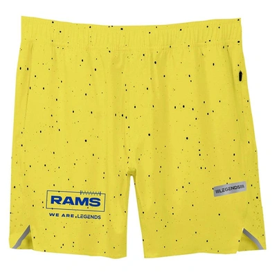 Shop Legends Gold Los Angeles Rams Relay Shorts