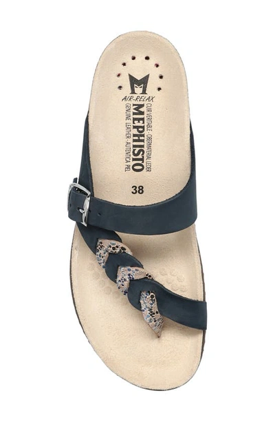 Shop Mephisto Heleonore Toe Post Sandal In Navy