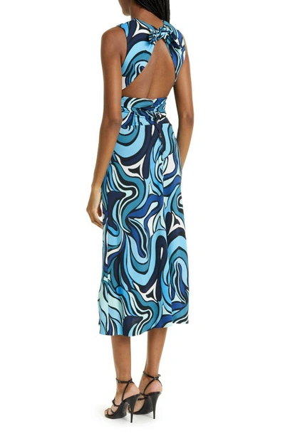 Shop Rebecca Vallance Mira Cutout Jersey Sheath Dress In Print