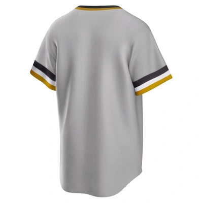 Grey Nike MLB Pittsburgh Pirates Cooperstown Jersey