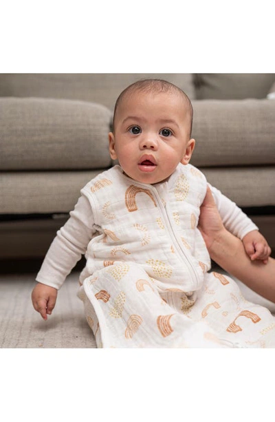 Aden + Anais Cotton Muslin Wearable Blanket In Keep Rising Tan