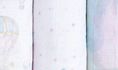Shop Aden + Anais 3-pack Assorted Large Cotton Muslin Musy Squares In Above The Clouds Pink