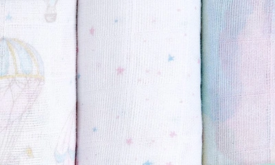 Aden + Anais 3-pack Assorted Large Cotton Muslin Musy Squares In Above The Clouds Pink