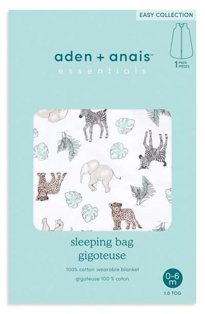 Shop Aden + Anais Cotton Muslin Wearable Blanket In Jungle Animals Grey