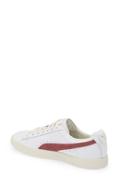 Shop Puma Clyde Sneaker In White Violet- Gold