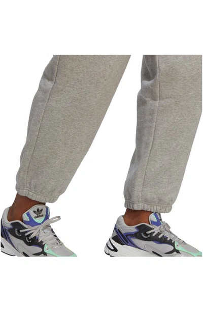 Shop Adidas Originals Lifestyle High Waist Fleece Joggers In Medium Grey Heather
