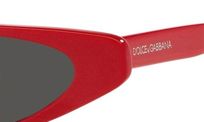 Shop Dolce & Gabbana 52mm Rectangular Sunglasses In Red