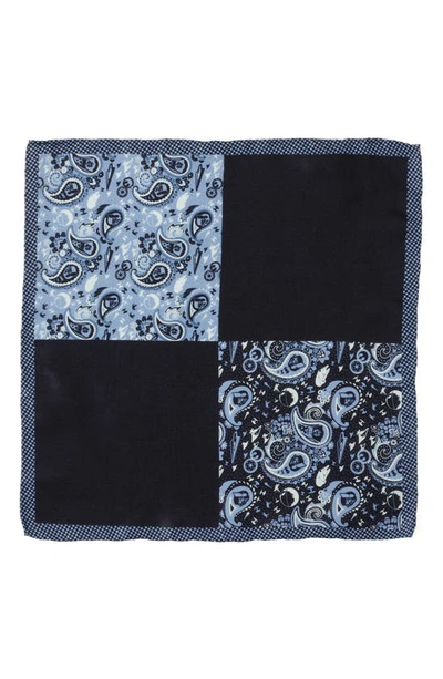 Shop Cufflinks, Inc X Star Wars™ Darth Vader Paisley Silk Pocket Square In Blue