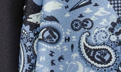 Cufflinks, Inc . X Star Wars™ Darth Vader Paisley Silk Pocket Square In Blue