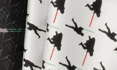 Cufflinks, Inc . X Star Wars™ Darth Vader Vs. Skywalker Silk Pocket Square In Black