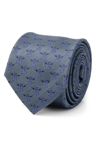 Shop Cufflinks, Inc Tonal Jacquard Silk Tie In Blue