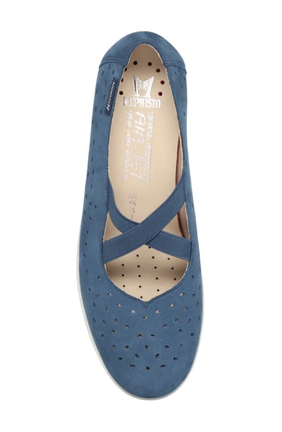 Shop Mephisto Karla Perforated Slip-on Shoe In Denim