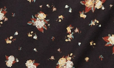 Love, Fire Kids' Camisole & Short Sleeve Cardigan Set In Black Floral