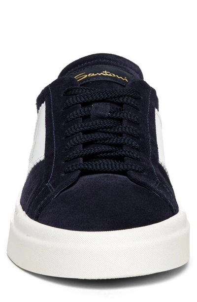 Shop Santoni Dbs1 Sneaker In Blue-u60
