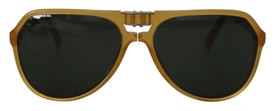 Shop Dolce & Gabbana Yellow Acetate Black Lens Aviator Dg4196 Women's Sunglasses