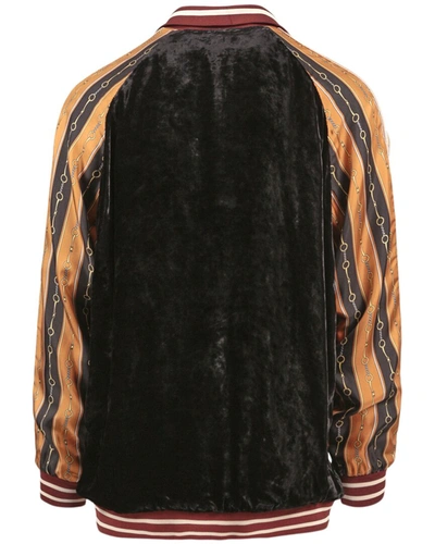Shop Gucci Silk-trim Jacket In Black