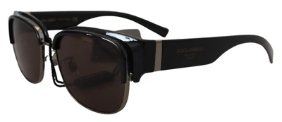 Shop Dolce & Gabbana Plastic Square Frame Dg6137 Logo Women Women's Sunglasses In Black