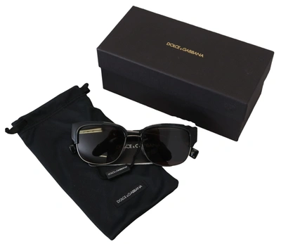 Shop Dolce & Gabbana Plastic Square Frame Dg6137 Logo Women Women's Sunglasses In Black