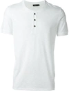 Vince Front Buttons T-shirt In Optic White