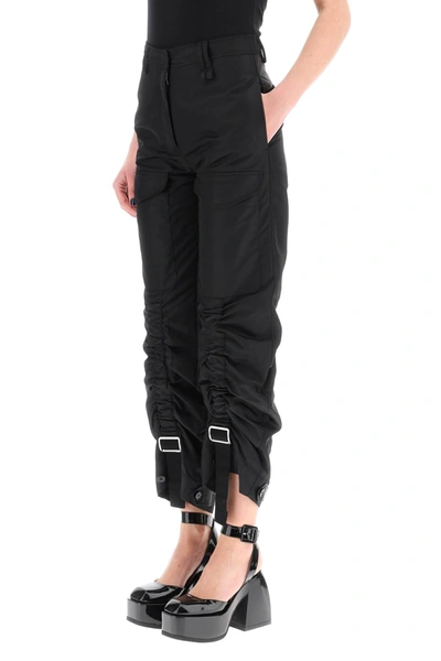 Shop Simone Rocha Adjustable Satin Cargo Pants