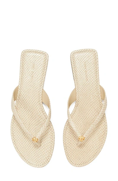 Shop Tory Burch Classic Flip Flop In Taupe Snake