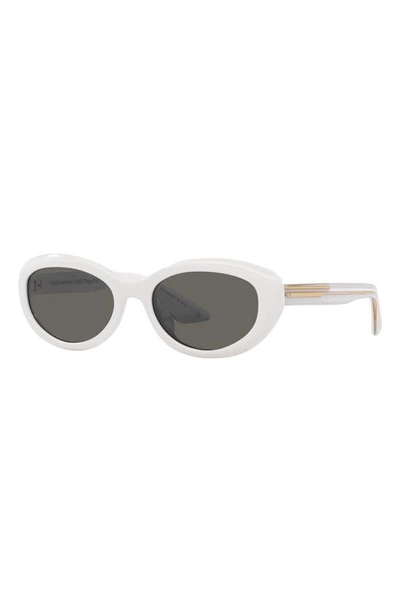 Shop Oliver Peoples X Khaite 1969c 53mm Oval Sunglasses In Natural White