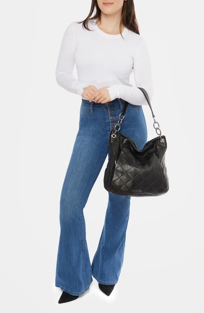 Shop Aimee Kestenberg Maven Quilted Leather Shoulder Bag In Black