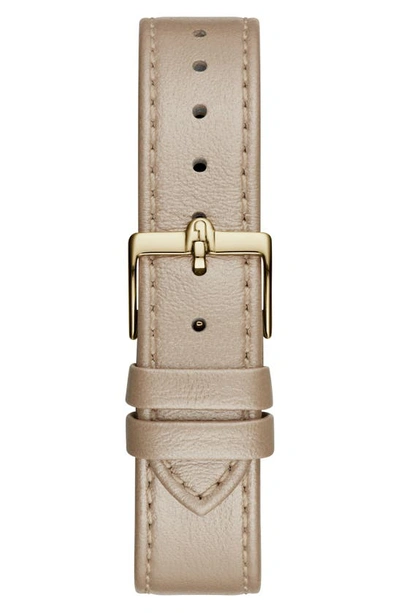 Shop Furla Easy Shape Leather Strap Watch, 38mm In Gold/ Champagne/ Gold