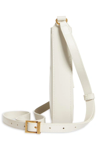 Saint Laurent Le 5 A 7 Mini Ysl Vertical Bucket Bag In Smooth Leather In Crema Soft