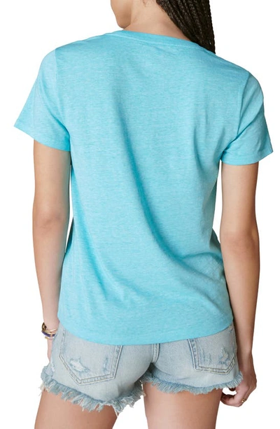 Shop Lucky Brand This Is My 4th Crewneck Graphic T-shirt In Blue Danube