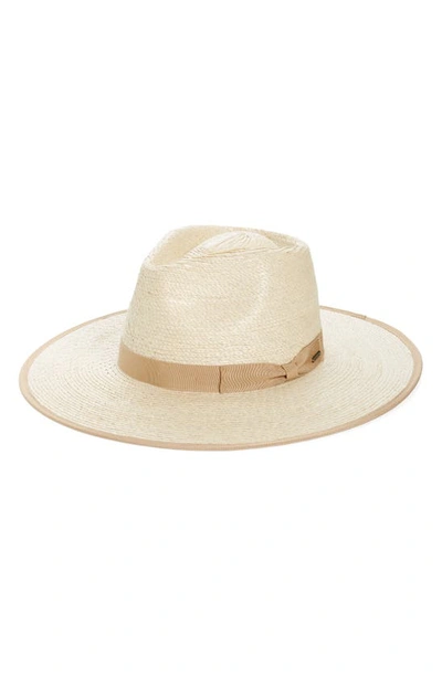 Shop Brixton Jo Straw Rancher Hat In Natural/ Beige