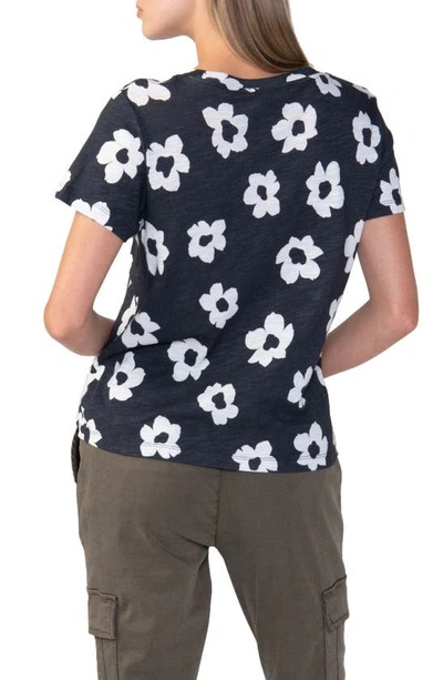 Sanctuary The Perfect Geo Print Cotton Blend Knit Top In Flower Pop
