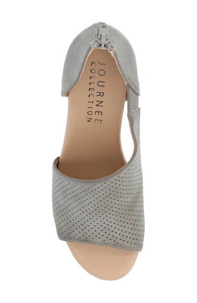 Shop Journee Collection Journee Aretha D'orsay Wedge Sandal In Grey