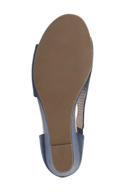 Journee Collection Journee Aretha D'orsay Wedge Sandal In Blue