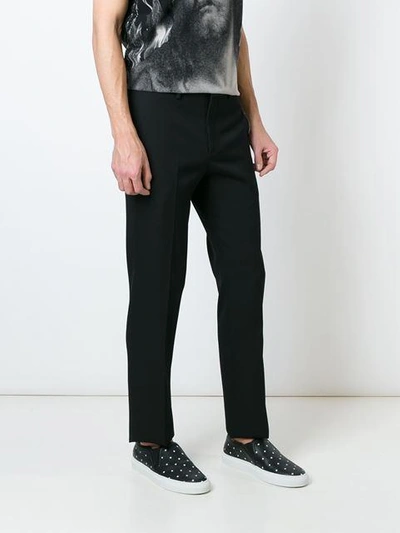 Shop Givenchy Straight Leg Trousers - Black
