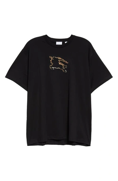 Shop Burberry Padbury Equestrian Knight Graphic T-shirt In Black