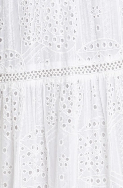 Shop A.l.c Mackenna Long Sleeve Cotton Eyelet Maxi Dress In White/ Cream