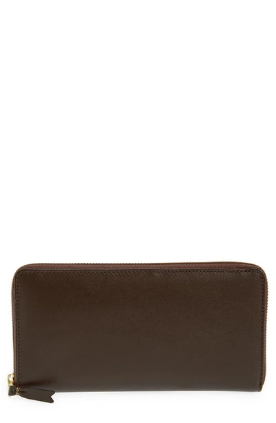 Shop Comme Des Garçons Classic Leather Zip Around Wallet In Brown