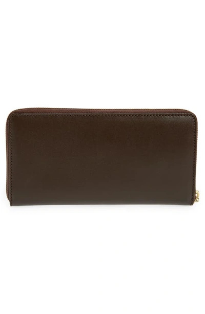 Comme Des Garçons Classic Leather Zip Around Wallet In Brown