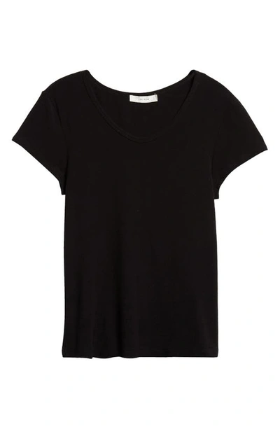 Shop The Row Rasa Scoop Neck Cap Sleeve Jersey T-shirt In Black