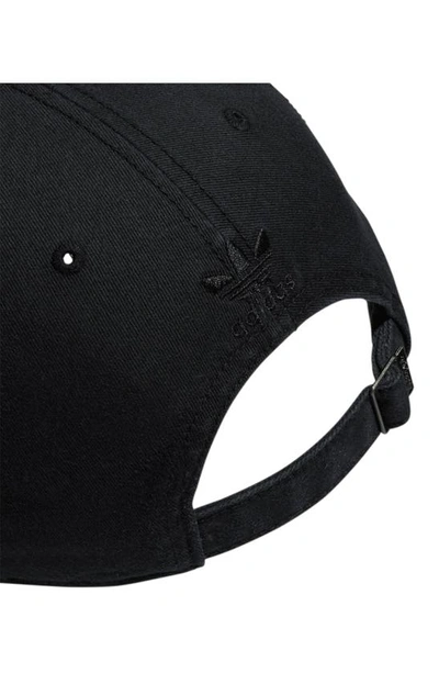 Shop Adidas Originals Relaxed Baseball Cap In Black/ Black 2