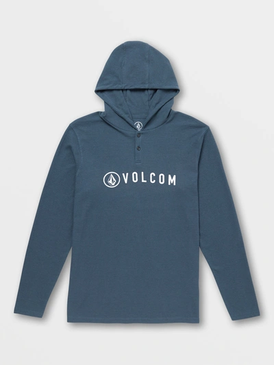 Shop Volcom Nunez Hooded Thermal - Faded Navy In Blue