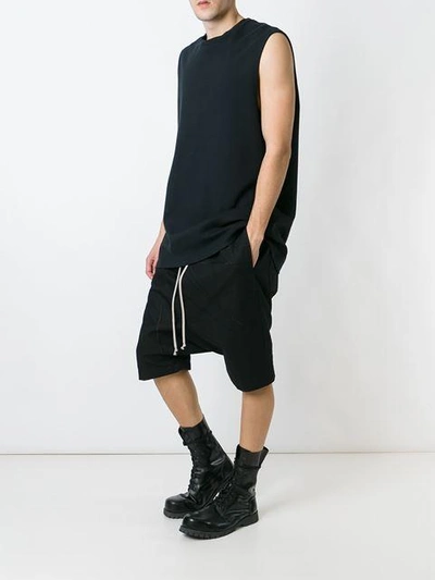 Shop Rick Owens Drop Crotch Shorts